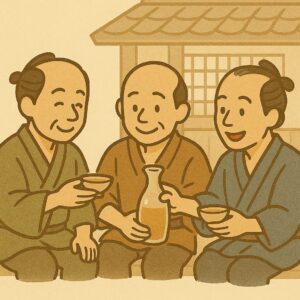江戸時代のお酒の酌み交わしの様子
